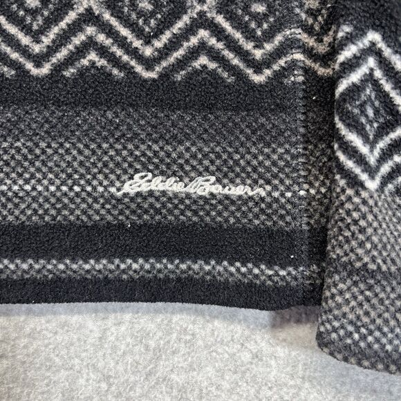 Eddie Bauer Women’s Large 1/4 Zip Fleece Pullover Long Sleeve Aztec Pattern AOP - Picture 2 of 10